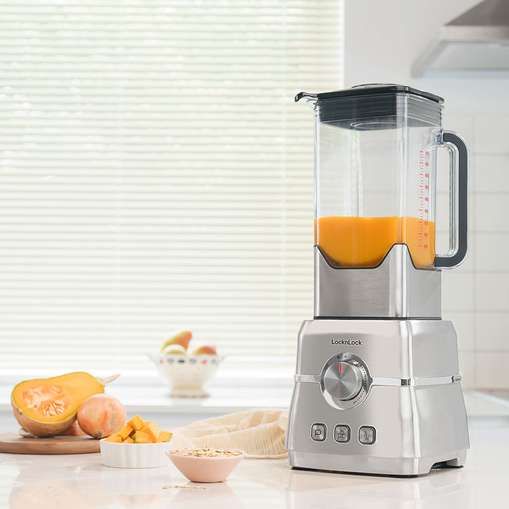 Máy Xay Sinh Tố LocknLock Premium High Speed Blender 2000W - Màu Bạc - EJM476SLV